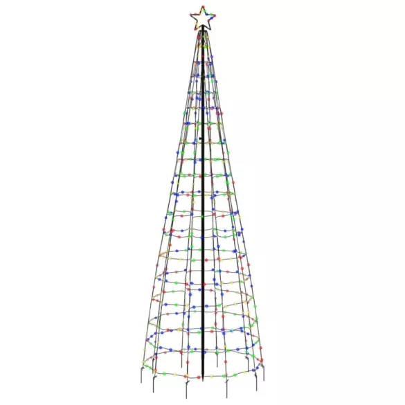 színes LED karácsonyfa tüskékkel 570 LED 300 cm