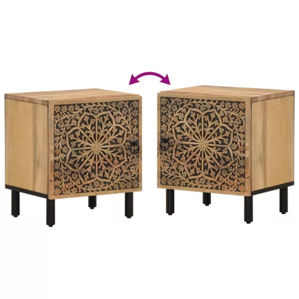 tömör mangófa éjjeliszekrény 40 x 33 x 46 cm