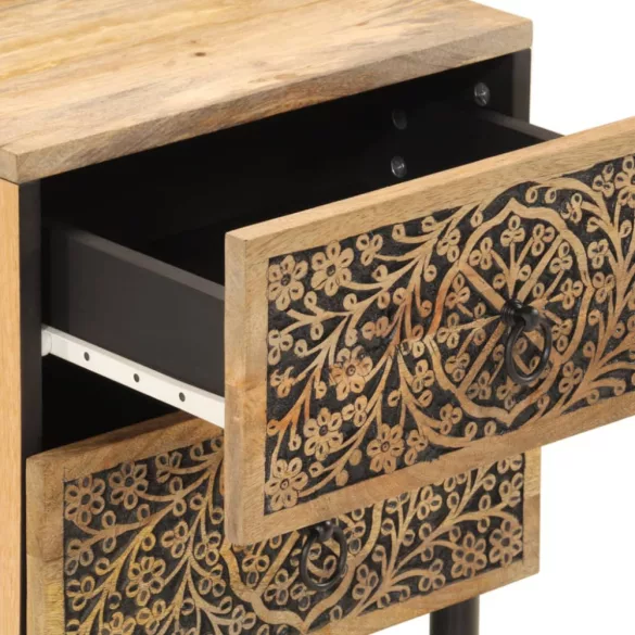 tömör mangófa éjjeliszekrény 40 x 33 x 46 cm