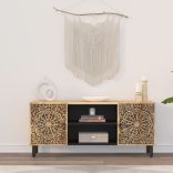 tömör mangófa TV-szekrény 105 x 33 x 46 cm