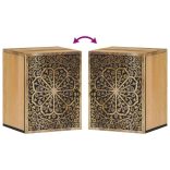 tömör mangófa falra szerelhető fürdőszobaszekrény 38x33x48 cm