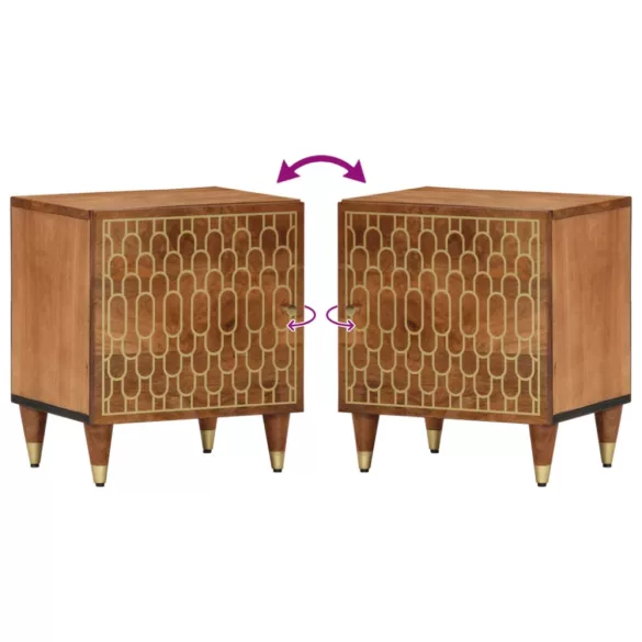 tömör mangófa éjjeliszekrény 40 x 33 x 46 cm