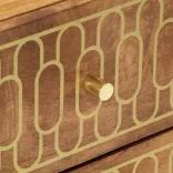 tömör mangófa éjjeliszekrény 40 x 33 x 46 cm