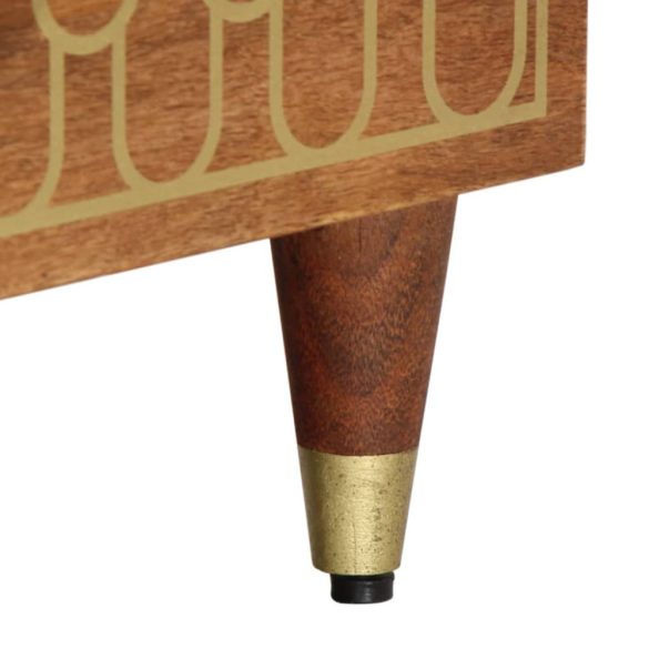 tömör mangófa TV-szekrény 100 x 33 x 46 cm