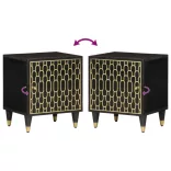 tömör mangófa éjjeliszekrény 40 x 33 x 46 cm