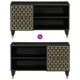 tömör mangófa TV-szekrény 80x31,5x46 cm