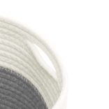 2 db szürke-fehér pamut tárolókosár Ø24 x 18 cm