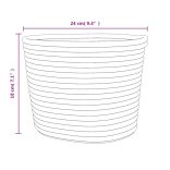 2 db szürke-fehér pamut tárolókosár Ø24 x 18 cm