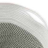 szürke és fehér pamut tárolókosár Ø40 x 35 cm