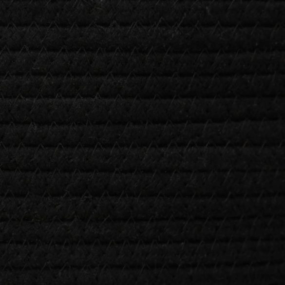 2 db fehér-fekete pamut tárolókosár