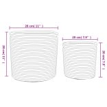 2 db fehér-fekete pamut tárolókosár