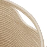 fekete-bézs pamut tárolókosár fedéllel Ø37 x 50 cm