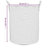 szürke és fehér pamut tárolókosár Ø38 x 46 cm