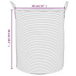 bézs-fehér pamut tárolókosár Ø38 x 46 cm