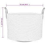 szürke-fehér pamut tárolókosár Ø51 x 33 cm