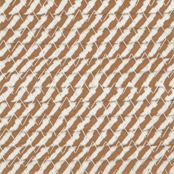 barna-fehér pamut tárolókosár Ø51 x 33 cm