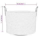 barna-fehér pamut tárolókosár Ø51 x 33 cm