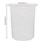 fekete-fehér pamut tárolókosár Ø49 x 65 cm