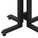 tömör újrahasznosított tíkfa dohányzóasztal 55 x 55 x 40 cm