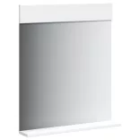 BERG fehér tömör fa fürdőszobatükör polccal 60 x 12 x 70 cm