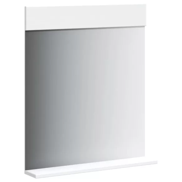 BERG fehér tömör fa fürdőszobatükör polccal 60 x 12 x 70 cm