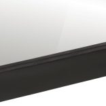 üveg és tömör mangófa fürdőszobatükör 55 x 1 x 60 cm