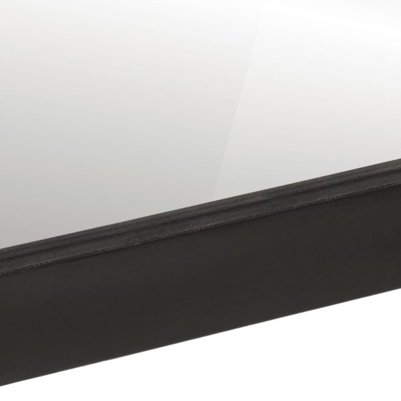 üveg és tömör mangófa fürdőszobatükör 55 x 1 x 60 cm