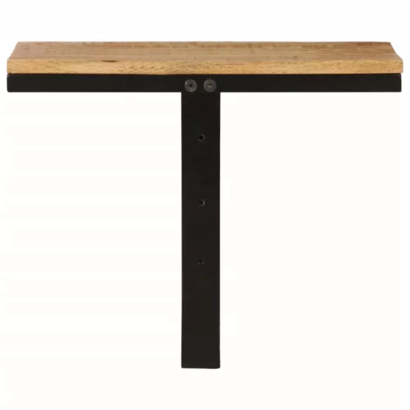 tömör mangófa és vas fali polc 40 x 30 x 32 cm