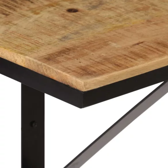 tömör mangófa és vas fali polc 40 x 30 x 32 cm