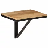 tömör mangófa és vas fali polc 40 x 30 x 32 cm