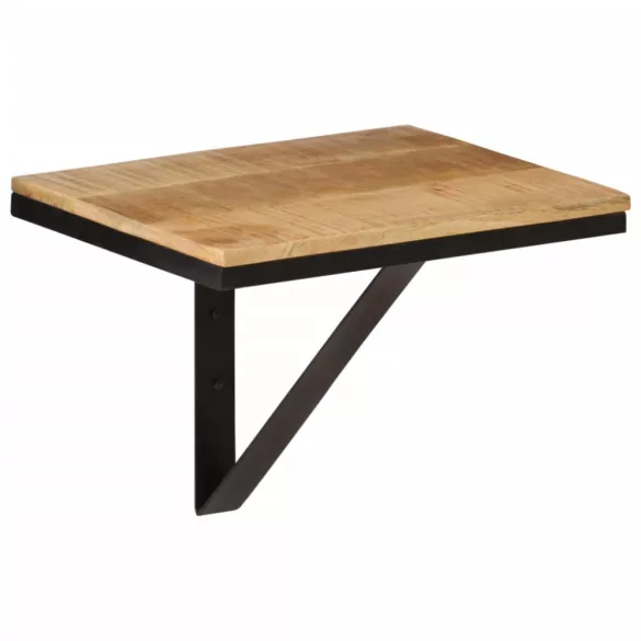 tömör mangófa és vas fali polc 40 x 30 x 32 cm