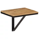 tömör mangófa és vas fali polc 40 x 30 x 32 cm