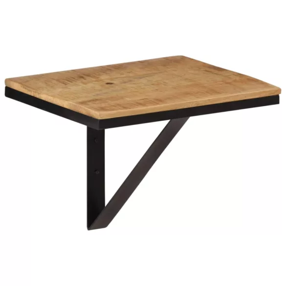 tömör mangófa és vas fali polc 40 x 30 x 32 cm