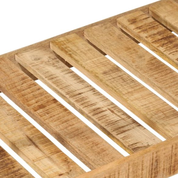 tömör mangófa és vas ruhaállvány kerekekkel 90 x 35 x 190 cm