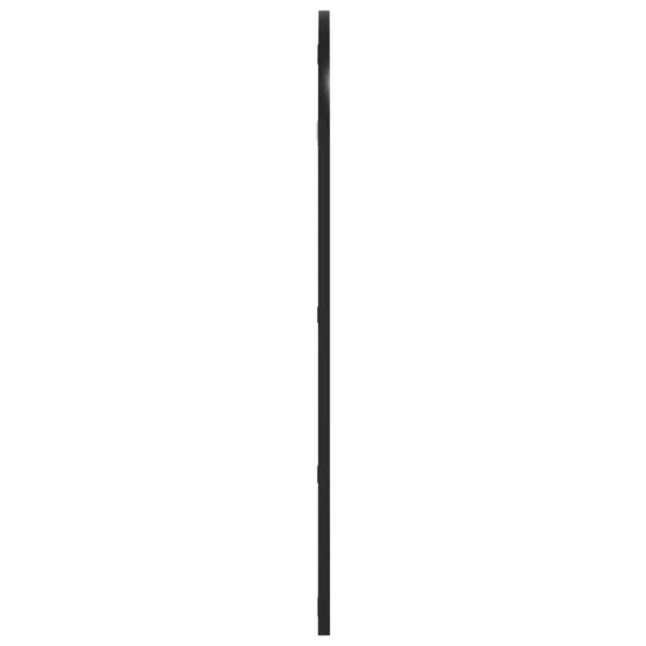 fekete ívelt vas fali tükör 40 x 80 cm
