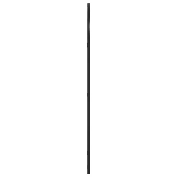 fekete ívelt vas fali tükör 60 x 100 cm