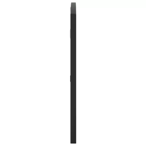 fekete ívelt vas fali tükör 80 x 40 cm