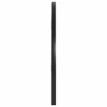 fekete ívelt vas fali tükör 60 x 30 cm