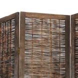 4 paneles sötétbarna tömör császárfa térelválasztó