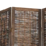 4 paneles sötétbarna tömör császárfa térelválasztó