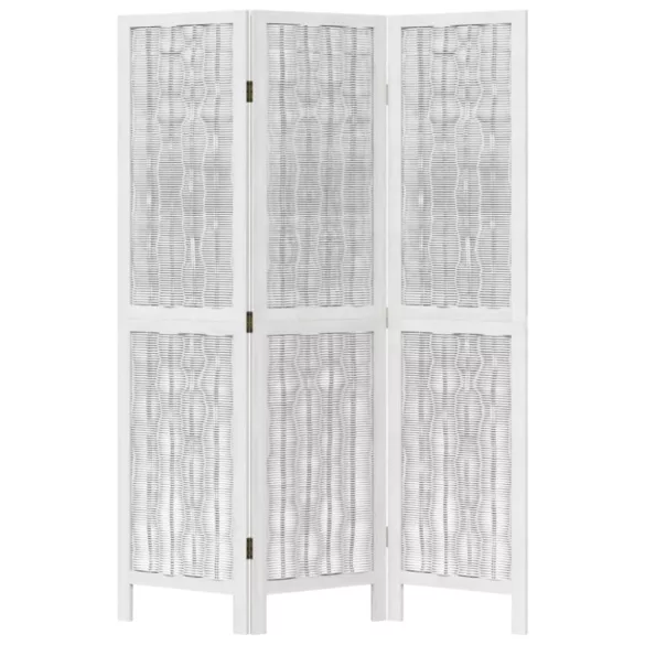 3 paneles fehér tömör császárfa térelválasztó