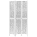 3 paneles fehér tömör császárfa térelválasztó
