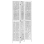 3 paneles fehér tömör császárfa térelválasztó