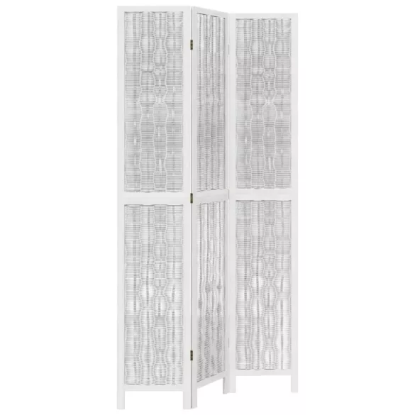 3 paneles fehér tömör császárfa térelválasztó