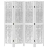 4 paneles fehér tömör császárfa térelválasztó