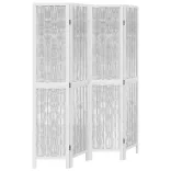 4 paneles fehér tömör császárfa térelválasztó