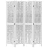 4 paneles fehér tömör császárfa térelválasztó