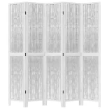 5 paneles fehér tömör császárfa térelválasztó
