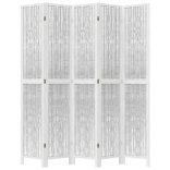 5 paneles fehér tömör császárfa térelválasztó
