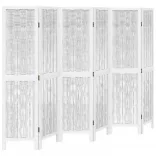 6 paneles fehér tömör császárfa térelválasztó